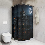 Haunted Mansion Shower Curtain – Spooky Moonlit Gothic Bathroom Decor