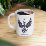 Winged Phoenix Ceramic Mug — Gothic Phoenix Coffee Cup (11oz & 15oz)