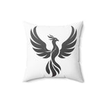 Phoenix Silhouette Pillow | Square Polyester Throw Pillow