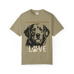 Golden Retriever Graphic T-Shirt - Ivory, flat lay front | Our Phoenix Rise
