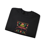 Merry Christmas Crewneck Sweatshirt — Festive Ugly Sweater Style Holiday Pullover