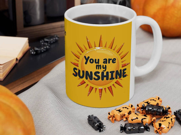 Personalized Sunshine Mug - Brighten Your Day, Custom Name Coffee Mug - Iron Phoenix GHG