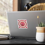 Rose Mandala Vinyl Decal — Kiss-Cut Floral Sticker for Laptops, Water Bottles & Windows