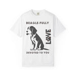 Beagle Mom Graphic T-Shirt - White Front View | Our Phoenix Rise