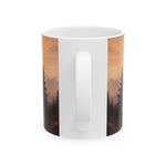 Sunset Mountain Landscape Mug | Rustic Forest Peaks Ceramic Mug
