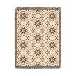 Patchwork Star quilt pattern Woven Blanket | farmhouse boho throw