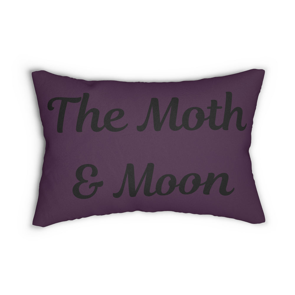 The Moth & Moon Lumbar Pillow — Purple Decorative Accent Pillow