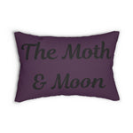 The Moth & Moon Lumbar Pillow — Purple Decorative Accent Pillow