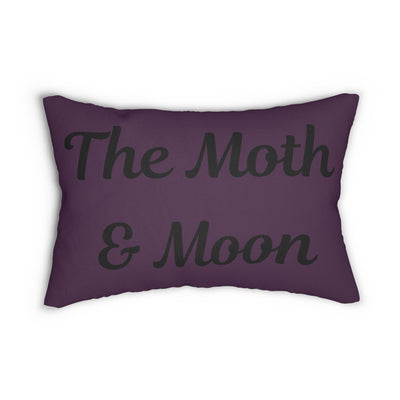 The Moth & Moon Lumbar Pillow — Purple Decorative Accent Pillow