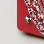 Red Heart Mandala Acrylic Wall Art Panels - Vibrant Home Decor - Iron Phoenix GHG