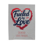 Personalized Plush Blanket - 'Fueled by Love' - Cozy Gift for Couples - Iron Phoenix GHG