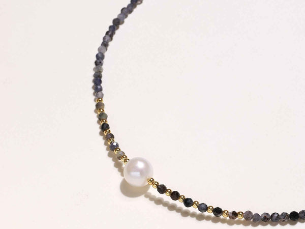 Twilight Pearl Iolite Necklace
