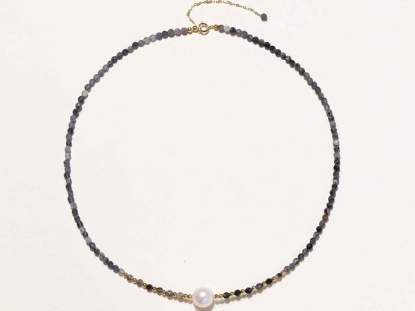 Twilight Pearl Iolite Necklace