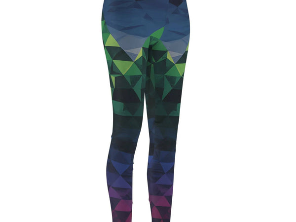 Vibrant Geometric Leggings for Active Women, Yoga Pants, Fitness Wear, Casual Style, Unique Athleisure Outfit, Gym Leggings - Iron Phoenix GHG