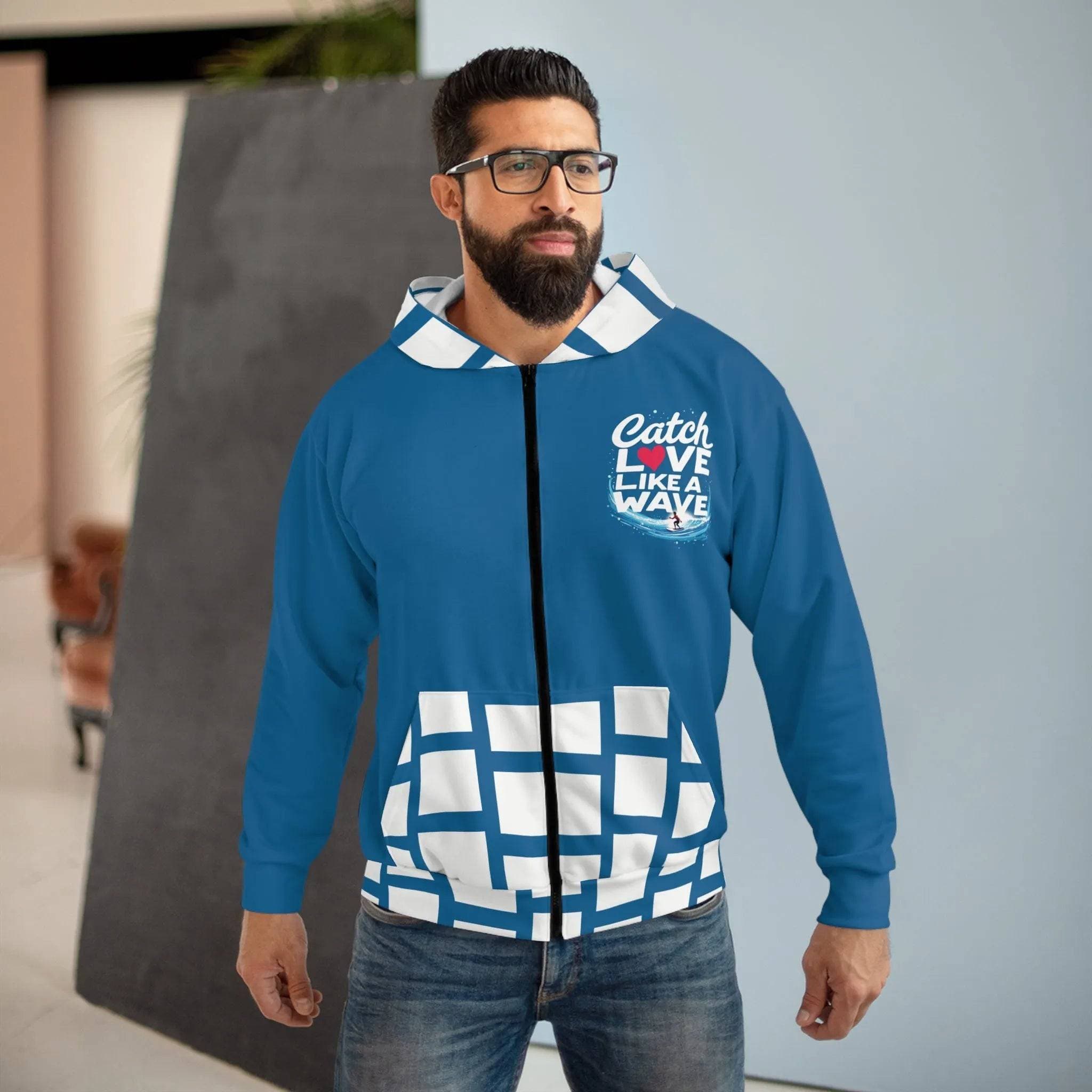 Valentine's Day Hoodie - Cozy Zip-Up Hoodie for Couples
