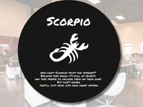 Scorpio Zodiac Wood Sign | Funny Astrology Home Decor Gift