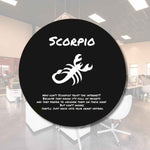 Scorpio Zodiac Wood Sign - Close up in modern office setting | Our Phoenix Rise