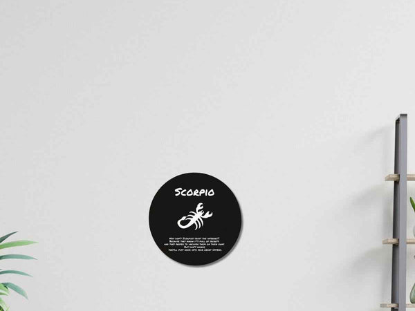 Scorpio Zodiac Wood Sign | Funny Astrology Home Decor Gift