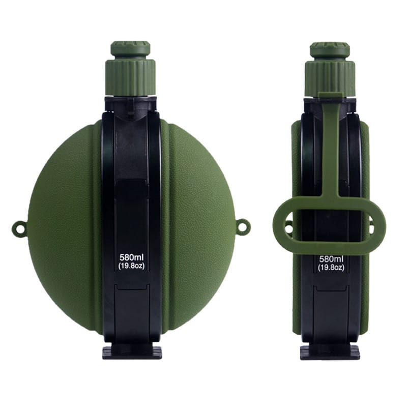 Collapsible Military Water Bottle 580ml Green