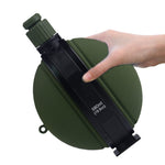 Collapsible Military Water Bottle 580ml - Hand grip and scale reference | Our Phoenix Rise