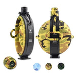 Collapsible Military Water Bottle 580ml - Army green camo design with compass | Our Phoenix Rise