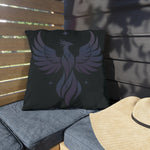 Phoenix Star Outdoor Pillow — Mystical Dark Garden Accent Cushion