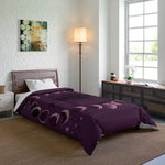 Moon Phase Comforter – Purple Moth & Celestial Bedding