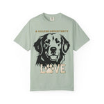 Golden Retriever Graphic T-Shirt - Khaki, flat lay front | Our Phoenix Rise