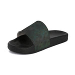 Floral Green Camo Women's Slide Sandals — Comfortable Summer Pool & Casual Slides