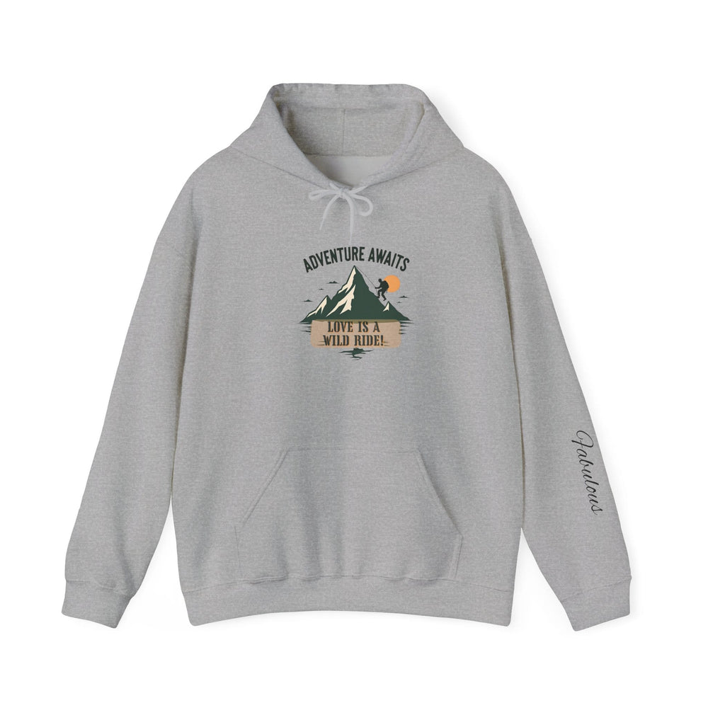Adventure Awaits Hoodie - "Life Is a Wild Ride" Camping Graphic Pullover