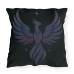 Phoenix Star Outdoor Pillow — Mystical Dark Garden Accent Cushion