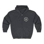 Zip Hoodie with Star Emblem – Minimalist Rustic Badge Zip-Up