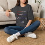 Bad at Games Great at Showing Up T-Shirt | Gamer Humor Tee