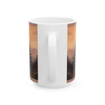Sunset Mountain Landscape Mug | Rustic Forest Peaks Ceramic Mug