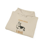 Corgi Love Hoodie, Cozy Sweatshirt, Dog Lover Gift, Pet Appreciation, Cute Animal Apparel, Perfect for Birthdays & Celebrations - Iron Phoenix GHG