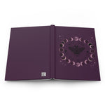Moon Phase Hardcover Journal — Mystical Moth Notebook for Moon Magic & Wiccan Planning