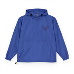 Packable Anorak Jacket — Lightweight Orange Windbreaker with Stag Emblem