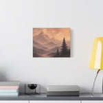 Sunset Mountain Landscape Matte Canvas
