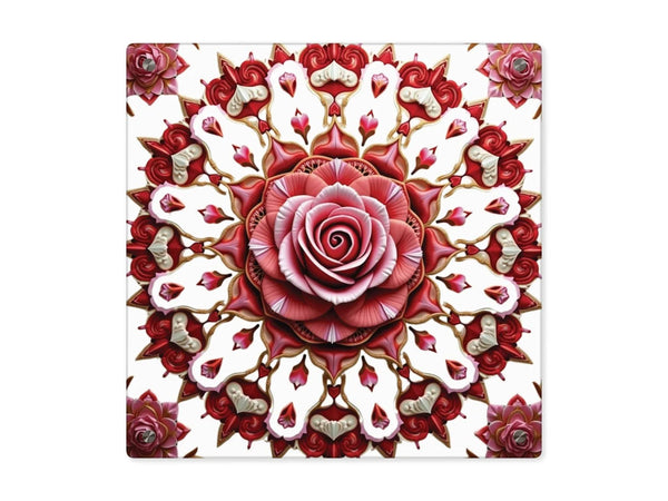 Elegant Rose Acrylic Wall Art Panels - Beautiful Home Decor - Iron Phoenix GHG