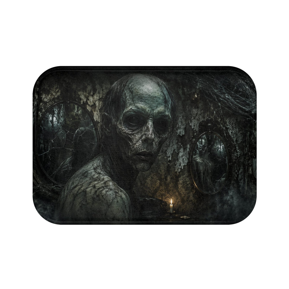 Creepy Skull Figure Bath Mat | Dark Horror Scene, Spooky Home Decor