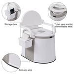 Portable Camping Toilet with Lid and Arms - Features Storage Box Anti-Slip Strip | Our Phoenix Rise