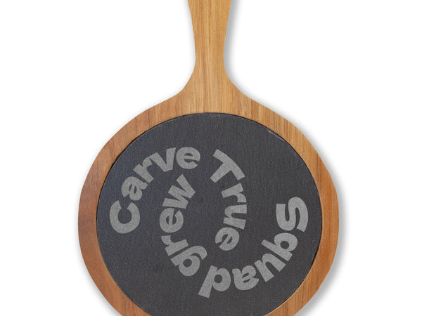 Engraved Acacia & Slate Charcuterie Board | Personalized Serving Set