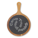 Engraved Acacia & Slate Charcuterie Board | Personalized Serving Set