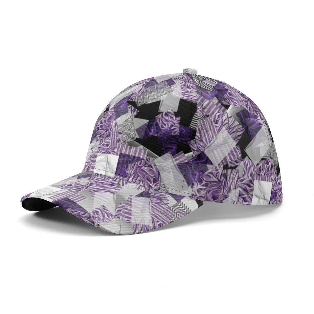 Purple Geometric Abstract Baseball Cap