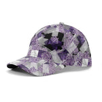 Purple Abstract Baseball Cap Geometric Streetwear Hat for Men and Women Main Perspective | Our Phoenix Rise