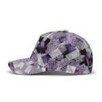 Purple Abstract Baseball Cap Geometric Streetwear Hat for Men and Women Detailed View 3 | Our Phoenix Rise