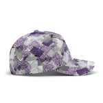 Purple Abstract Baseball Cap Geometric Streetwear Hat for Men and Women Detailed View 4 | Our Phoenix Rise