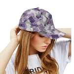 Purple Abstract Baseball Cap Geometric Streetwear Hat for Men and Women Detailed View 7 | Our Phoenix Rise