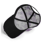 Purple Abstract Baseball Cap Geometric Streetwear Hat for Men and Women Detailed View 8 | Our Phoenix Rise