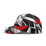 Abstract Graphic Black Red White Baseball Cap - right side view | Our Phoenix Rise